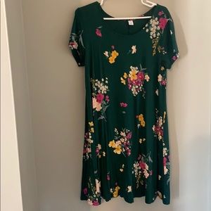Green floral dress